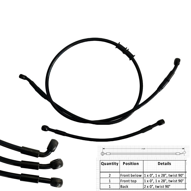 Ptfe Tape Thread - AN3 Moto hydraulischer geflochtener Bremsschlauch aus
