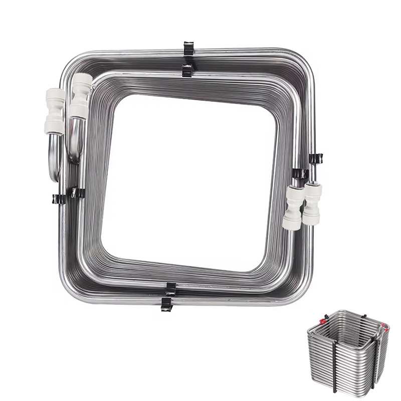Push Fit Connector - Edelstahl 304 Quadratspulen, Bierkühler-Spiralschläuche für isolierte