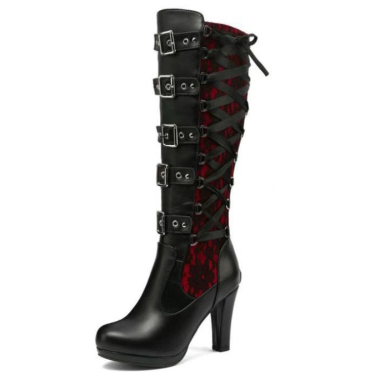 Punk Gothic Stiefel für Damen, – Pipe Bending Spring Bewertung und Preis